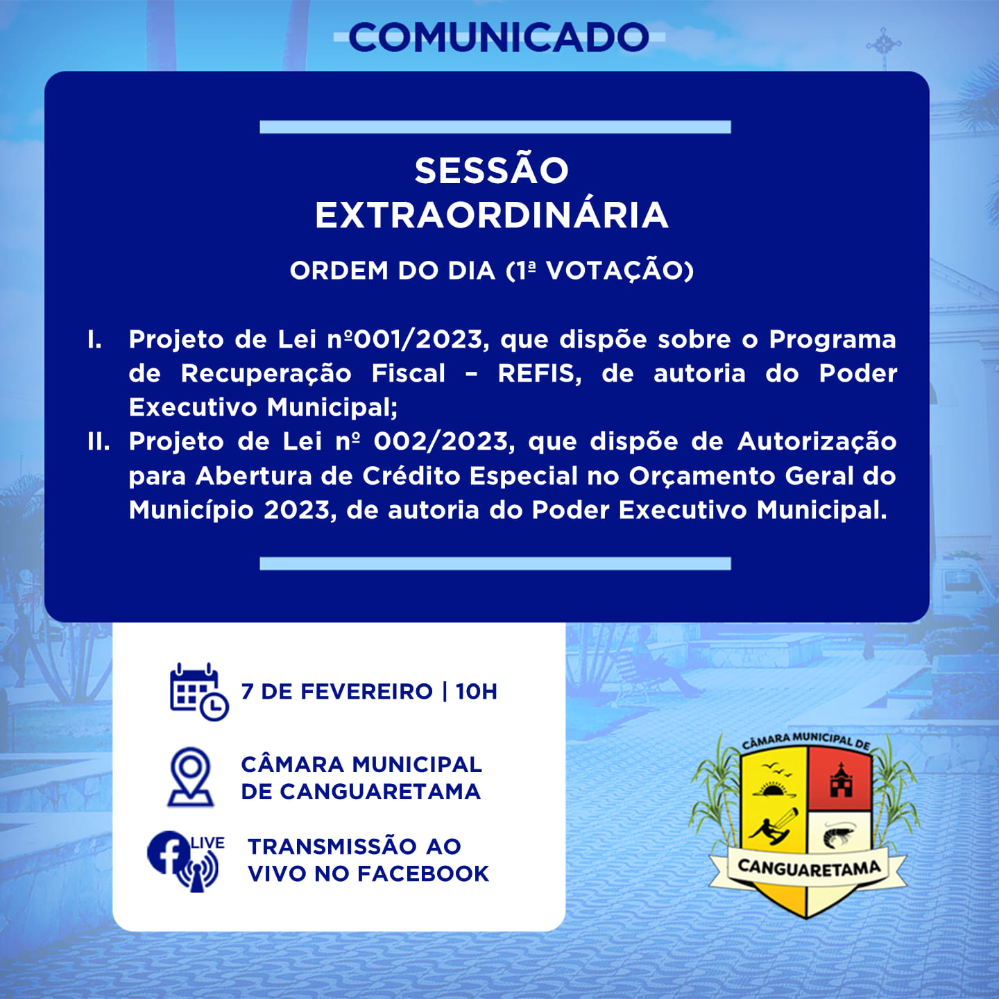 Leia mais sobre o artigo A Câmara De Canguaretama realiza nesta terça-feira (7) Sessao Extraordinária